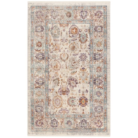 Safavieh Illusion Power Loomed Small Rectangle Area Rug, Cream and Purple - 3 x 5 ft. ILL710D-3